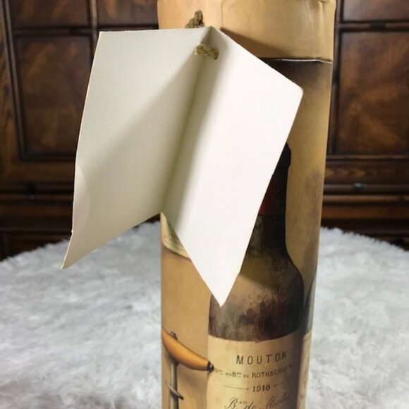 Tri-coastal Design Vintage Wine & Wine Labels Wine Tube w/ Lid & Gift Tag - Picture 10 of 16
